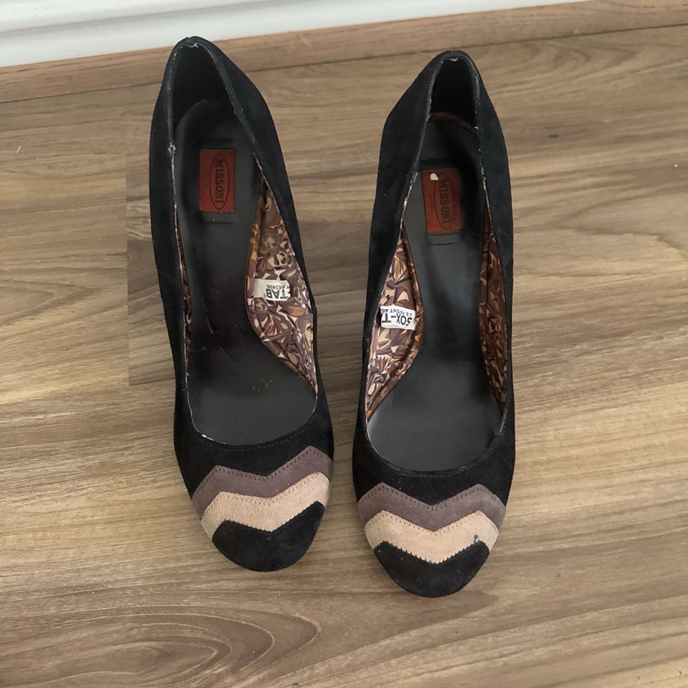 Missoni for Target Black and Brown Chevron Ankle Booties